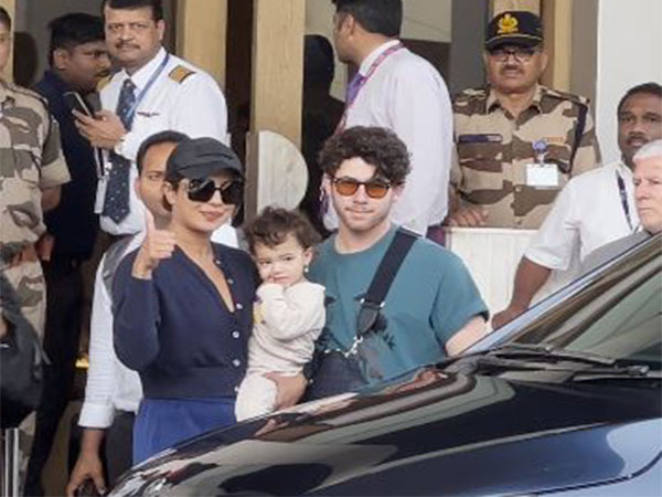 Priyanka Chopra, Nick Jonas with daughter Malti (Image Source: ANI)