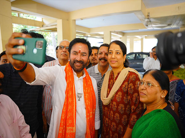 Union Minister Kishan Reddy visited Jublihills assembly constituency (Photo/ANI)