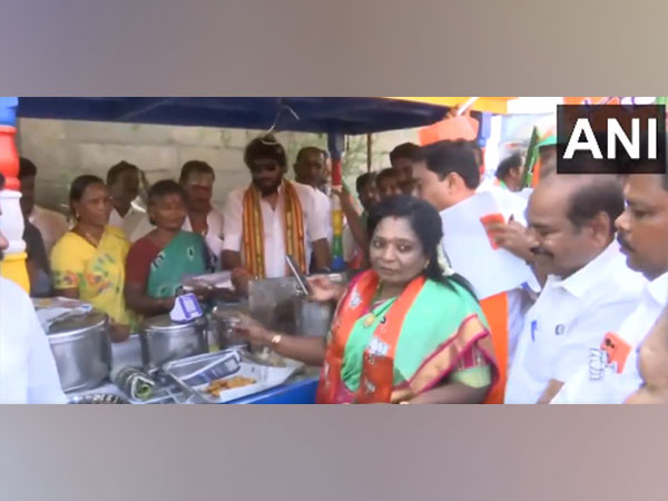 BJP leader Tamilisai Soundarajan during election campaign (Photo/ANI)