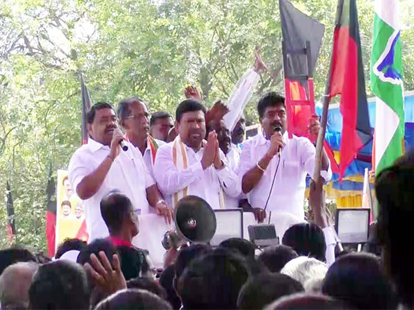 IUML candidate for Ramanathapuram Navas Kani MP begins his election campaign (Photo/ANI)