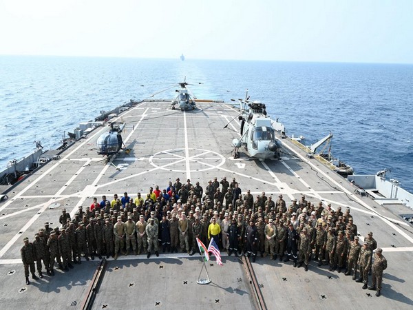 Visual of the Exercise Tiger Triumph exercise in Visakhapatnam (Photo/ANI)