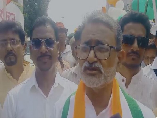 Congress candidate for West Tripura constituency  Asish Kumar Saha. (Photo/ANI)