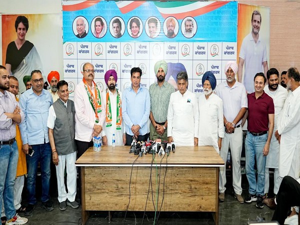 Malkit Singh Birmi and Luv Kumar Goldy joined Congress (Photo/ANI)