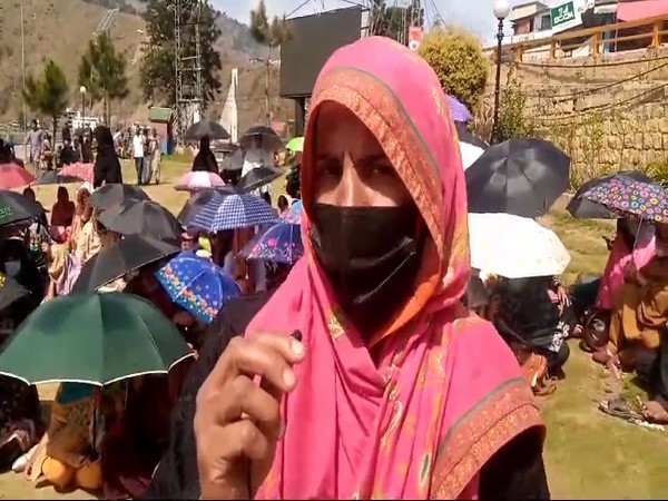 Health workers hold protest in PoK (Photo/ANI)