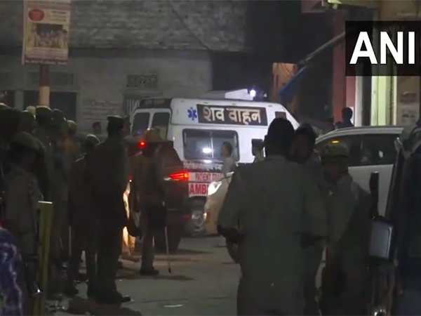A visual from outside Mukhtar Ansari's house, Ghazipur (Photo/ANI)
