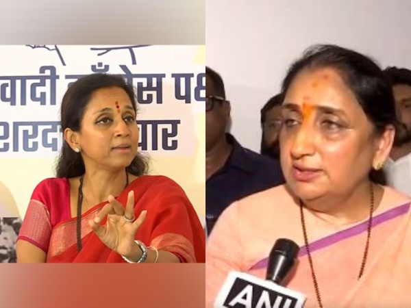 Supriya Sule and Sunetra Pawar. (Photo/ANI)