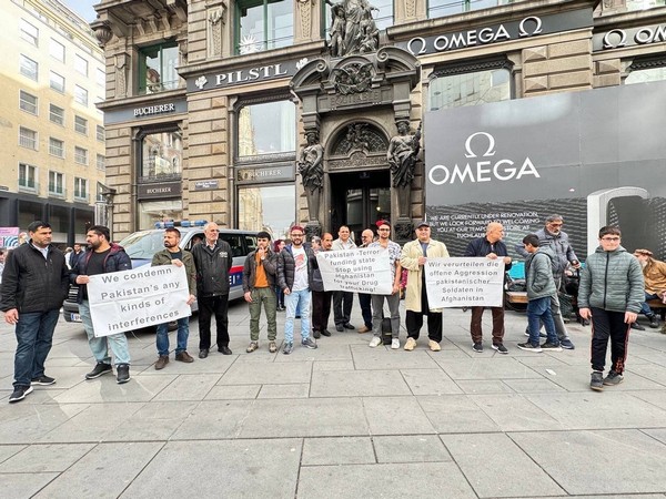 Visuals of the protest in Vienna (Photo/ANI)