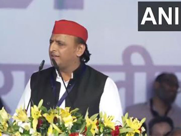 Akhilesh Yadav at INDIA bloc rally (Photo/ANI)