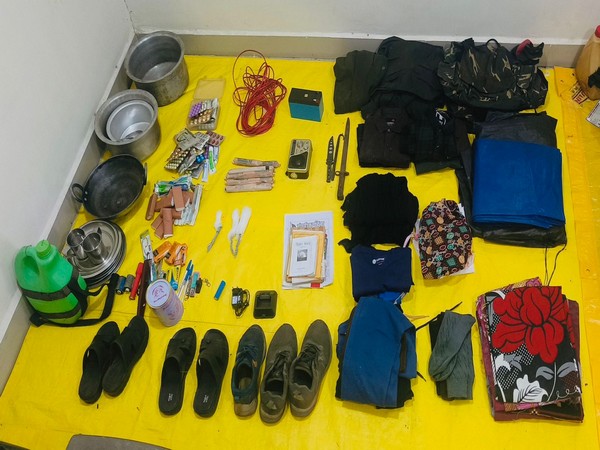 Large quantity of naxal belongings seized during the operation. (Photo/ANI)