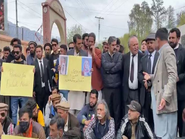 Protests held in Gilgit-Baltistan. (Photo: ANI)