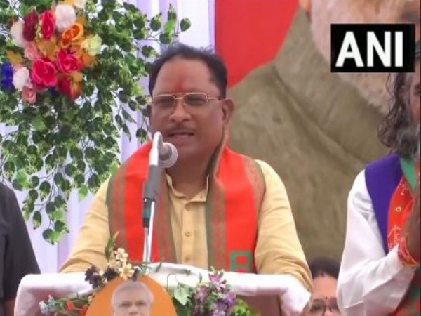 Chhattisgarh Chief Minister Vishnu Deo Sai in Dhamtari (Photo/ANI)