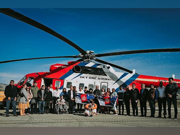 The first batch of pilgrims which took an aerial tour to Adi Kailash and Om Parvat on Monday