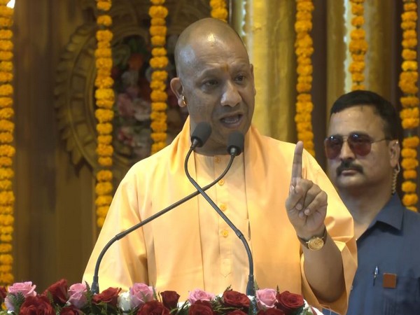 Chief Minister Yogi Adityanath while addressing a rally in Bulandshahr. (Photo/ANI)