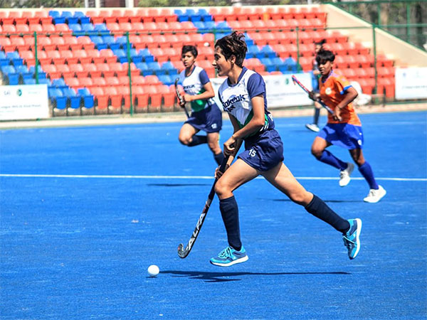 Players in action day 5 of second Khelo India Sub Junior Women's Hockey League (Image: HI)