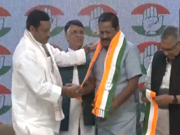 BJP MP Ajay Nishad joins Congress (Photo/ANI)