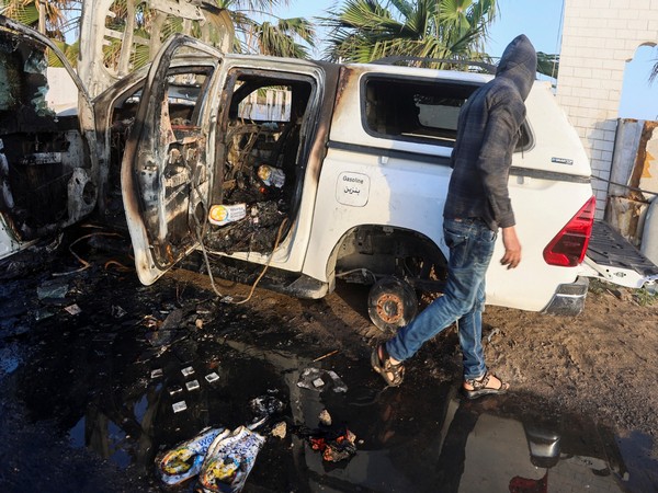 Site of a strike on World Central Kitchen vehicle in central Gaza Strip (Photo/Reuters)