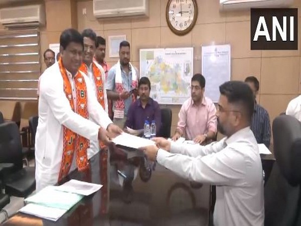 West Bengal BJP Chief Sukanta Majumdar files nomination from Balurghat. (Photo/ANI)