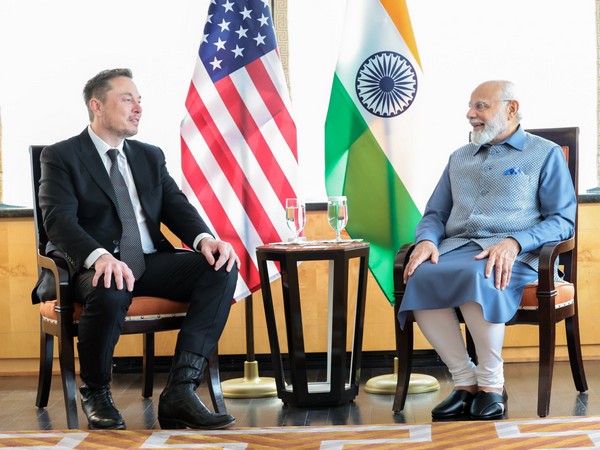 Prime Minister Narendra Modi with Tesla CEO Elon Musk in the US during state visit (Image: Twitter/MEA)