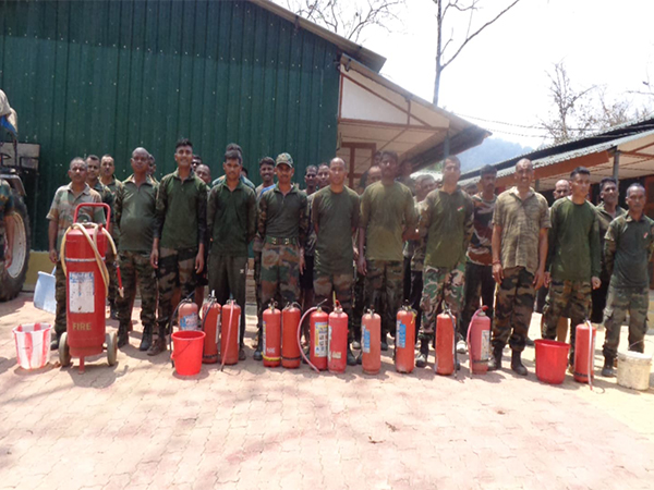 Assam Rifles assisted the Lungpuk Refugee Camp in Siaha District from a fire incident. (Photo/ANI)