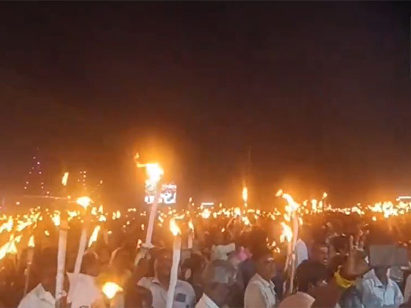 Devotees carry fire torches, participate in Ponkaliamman festival (Image/ANI)
