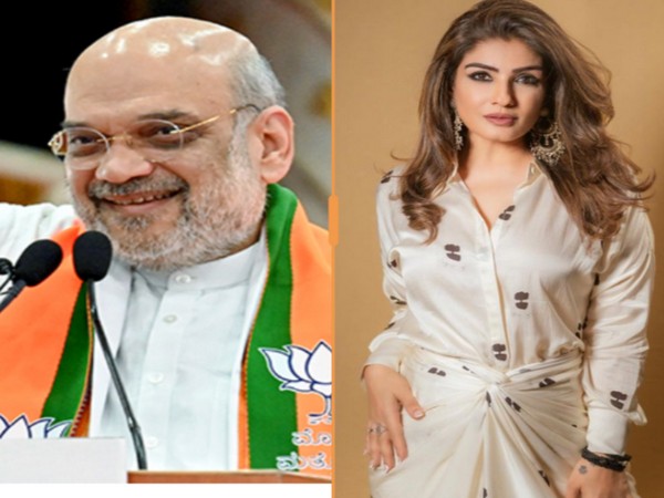 Amit Shah, Raveena Tandon (Image source: Instagram)