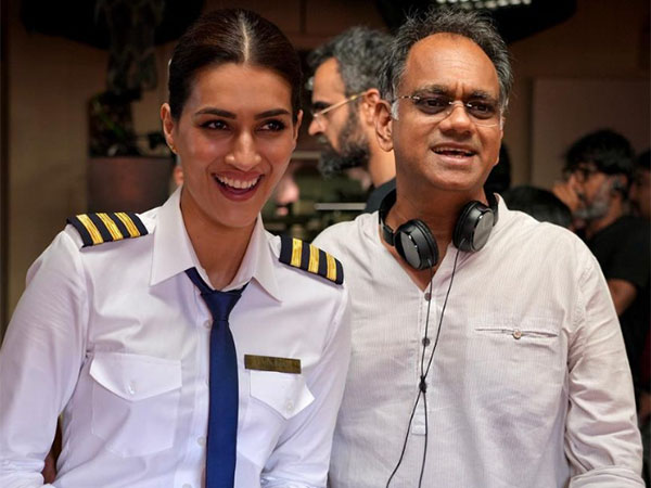 Actor Kriti Sanon and director Rajesh A Krishnan (Image source: Instagram)