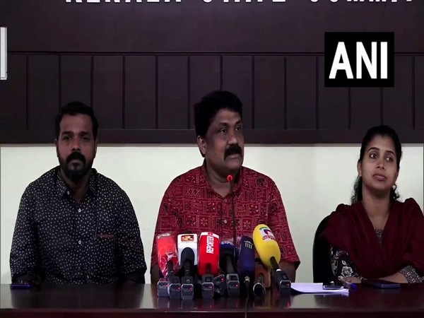 CPI (M) MP AA Rahim addressing the press conference (Photo/ANI)