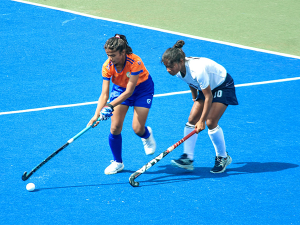 Players in action during second Khelo India Sub-Junior Women's Hockey League (Image: HI)