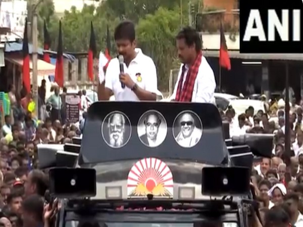 DMK leader Udhayanidhi Stalin campaigns in Pattukotai (Photo/ANI)