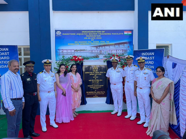 Indian Coast Guard Director General inaugurating the Indian Coast Guard Aquatic Centre (Photo/ICG)  