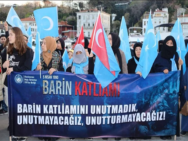 Uyghur activists rally in Istanbul against Chinese oppression (Photo/ANI)