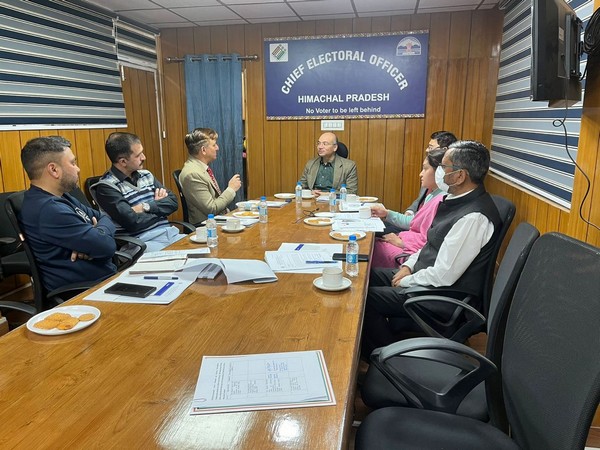 Chief Electoral Officer (CEO) Maneesh Garg chaired a meeting of Systematic Voters' Education and Electoral Participation. (Photo/ANI)