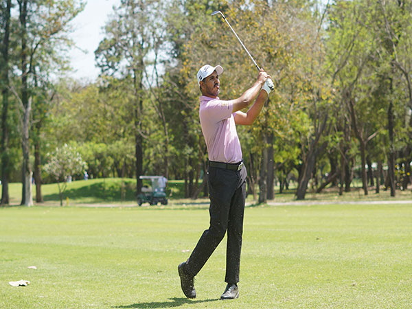 Gaganjeet Bhullar in action during round three of Chandigarh Open 2024 (Image: PGTI)