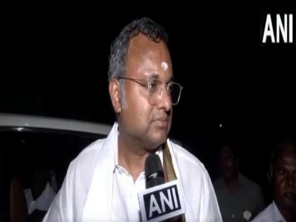 Congress leader and candidate from Sivaganga constituency, Karti P Chidambaram. (Photo/ANI)