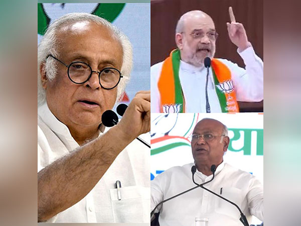 Jairam Ramesh, Amit Shah, Mallikarjun Kharge(Photo/ANI)