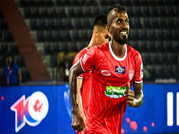 Jithin MS in action. (Photo- ISL)