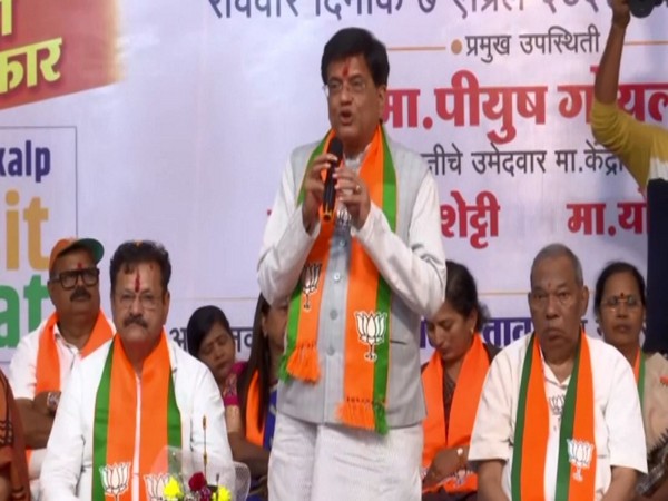 Union Minister Piyush Goyal at Mahayuti conference in Mumbai (Photo/ANI)