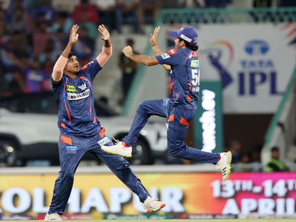 Yash Thakur celebrating a wicket. (Photo- IPL)