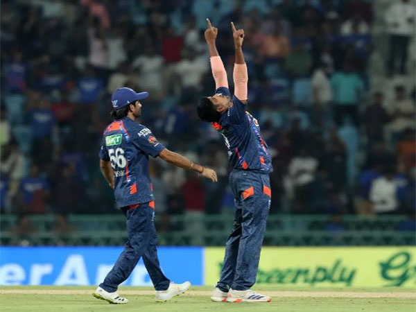 Yash Thakur celebrating a wicket. (Photo- IPL) 