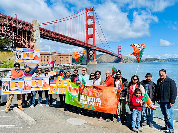 'Overseas Friends of BJP-USA' march in support of PM Modi's re-election. (Image credit: Overseas Friends of BJP-USA)