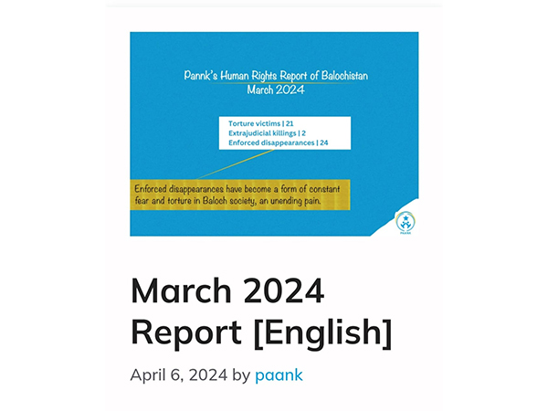  Paank Human Rights Report of Balochistan Marrch 2024 (Image credit: Paank)