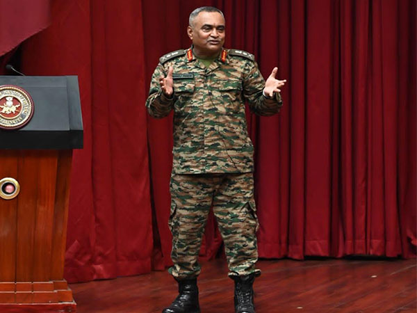 Chief of Army Staff, General Manoj Pande in Defence Services Staff College (Photo/ANI)
