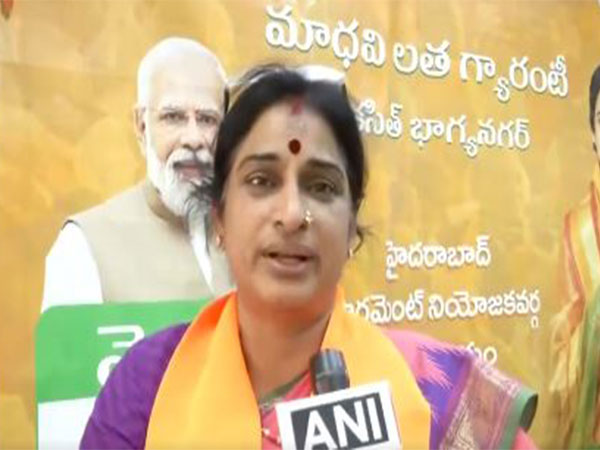 BJP candidate from Hyderabad Lok Sabha seat, Madhavi Latha (Photo/ANI)