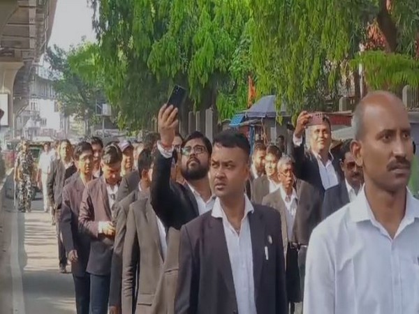 BJP Legal Cell conducts rally in Agartala on Monday. (Photo/ANI)