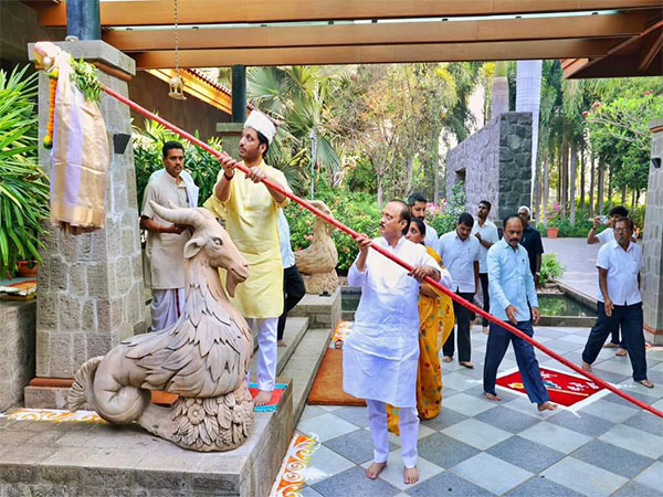 Ajit Pawar celebrates Gudi Padwa with family (Photo/ANI)