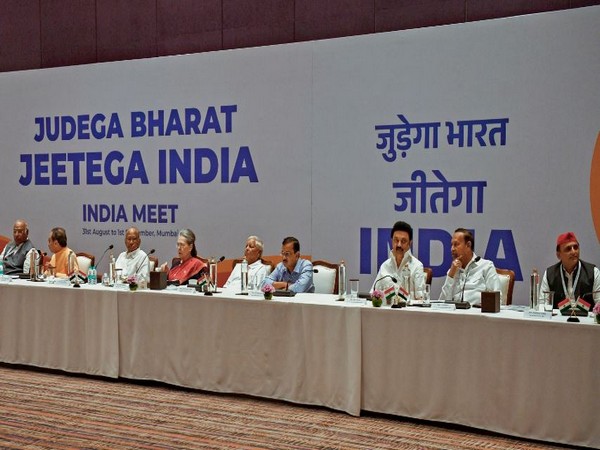 Opposition's INDIA bloc leaders during a meeting in Mumbai. (File Photo/ANI)