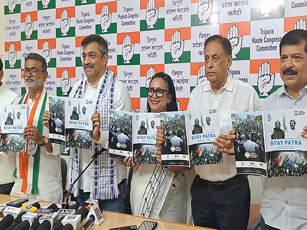 Congress candidate for West Tripura constituency Asish Kumar Saha. (Photo/ANI)