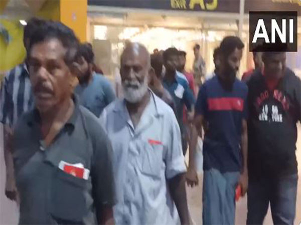 Fishermen released from Sri Lanka land at Chennai (Photo/ANI)