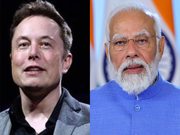 Tesla CEO Elon Musk and Prime Minister Narendra Modi (Photo/ANI)