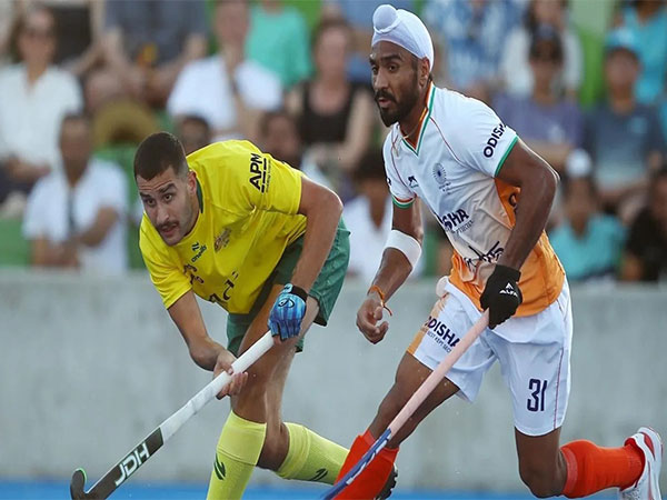 India and Australia players in action (Photo: Hockey India)